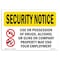 Signmission OSHA Security Sign, 7" H, 10" W, Drugs Alcohol Guns End Employment, Landscape, SN-D-L-11526 OS-SN-D-710-L-11526 - alternate 1